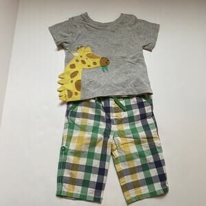 Boden Giraffe Appliqué Shirt & Matching plus Roll Up Pants